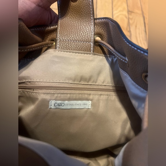 Patchwork Leather Bucket Bag - Picture 7 of 9